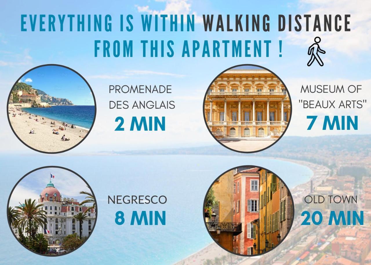 Nestor&Jeeves - Palais Renoir - By Sea - Free Parking Apartment Nice Luaran gambar
